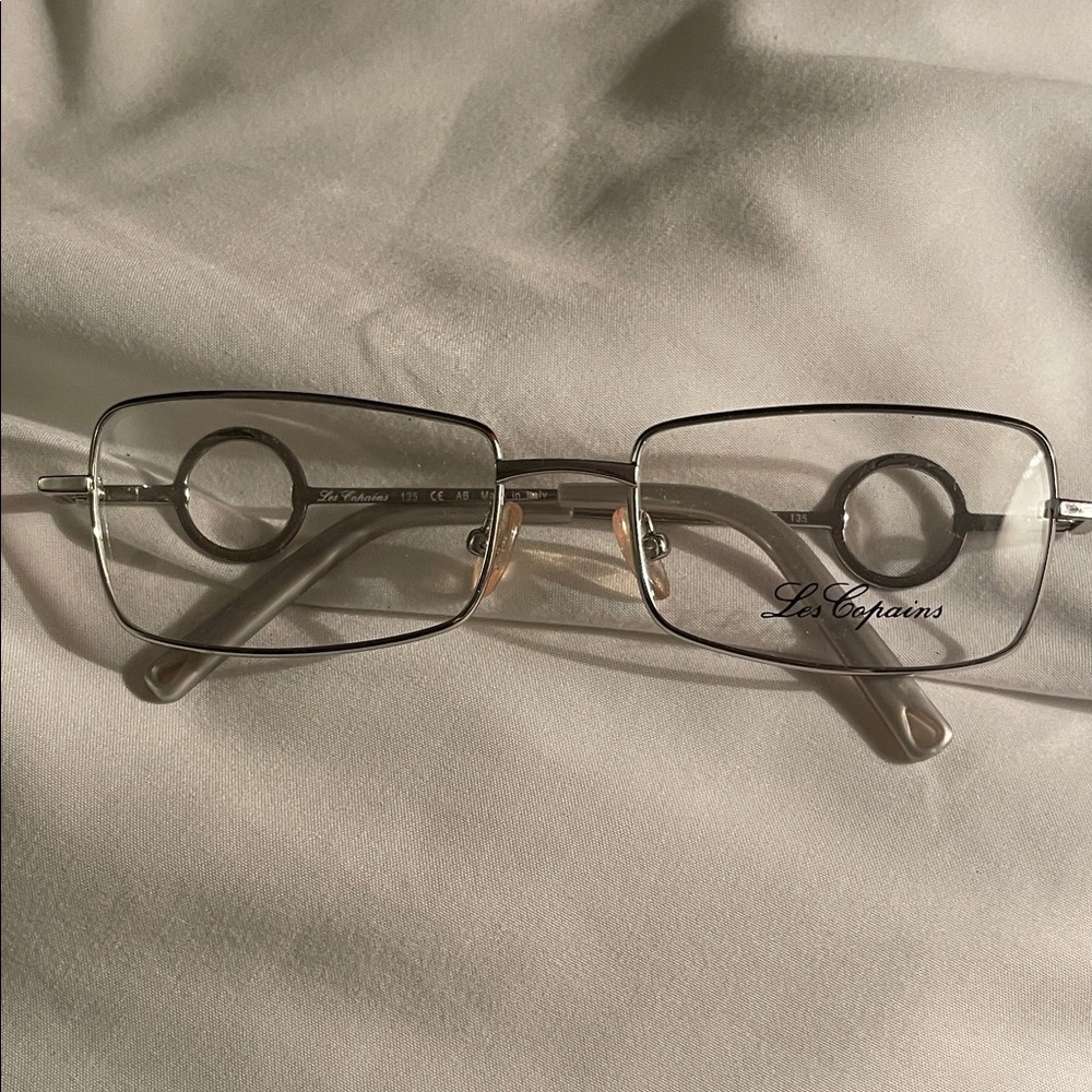 Les Copains Silver Rectangular Glasses - image 1